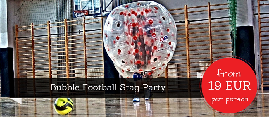 bubble football stag party in kraków